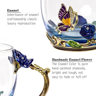 Foto 6 | Foto 6 | Juego De Tazas De Té Dumvoin Taza De Café De Vidrio Con Cuchara Para Amantes Del Té - Venta Internacional.