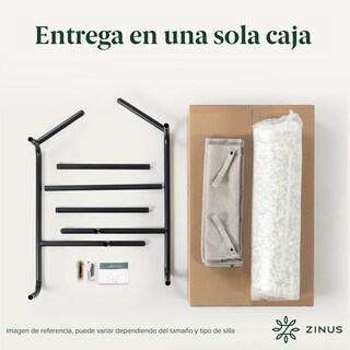 Foto 5 | Foto 5 | Silla Zinus Ada Beige Contemporánea Base Metálica Y Cojines De Memory Foam Con 1 Año De Garantía