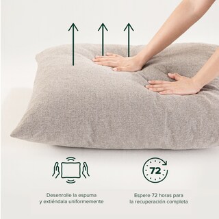 Foto 7 | Foto 7 | Silla Zinus Ada Beige Contemporánea Base Metálica Y Cojines De Memory Foam Con 1 Año De Garantía