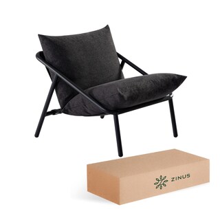 Foto 1 | Foto 1 | Silla Zinus Ada Gris Oscuro Contemporánea Base Metálica Y Cojines De Memory Foam Con 1 Año De Garantía