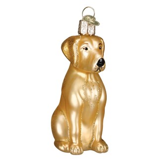 Foto 1 | Foto 1 | Adorno Navideño De Cristal Con Forma De Labrador Amarillo Del Viejo Mundo 10 X 4 X 5 Cm - Venta Internacional.