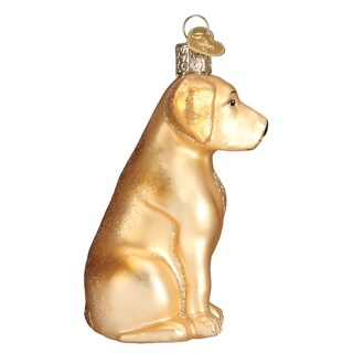Foto 3 | Foto 3 | Adorno Navideño De Cristal Con Forma De Labrador Amarillo Del Viejo Mundo 10 X 4 X 5 Cm - Venta Internacional.