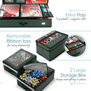Foto 4 | Foto 4 | Hearth & Harbor Para Almacenamiento Navideño Con 2 Cubos Navideños Y Cinta - Venta Internacional.