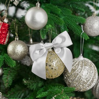 Foto 5 | Foto 5 | Lazos De Satén Retorcidos Aimudi Plateados De 11 Cm Para Bolsas De Regalos 36 Unidades - Venta Internacional.