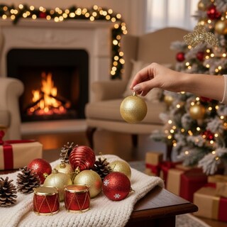 Foto 4 | Foto 4 | Esferas Navideñas Cm-top Con Piñas Decorativas De 6 Cm