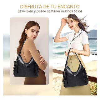 Foto 5 | Foto 5 | Set 3 Bolsas De Dama Bandolera Elegantes Cartera Para Muje Negro