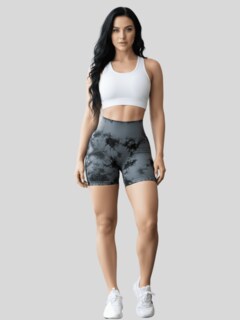 Foto 6 | Foto 6 | Set De 2 Short Biker Mujer Shores Deportivos Sh-063-px2 Gris Oscuro Y Azul Rey Dama Chort Gym