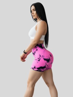 Foto 4 | Foto 4 | Set De 2 Short Biker Mujer Shores Deportivos Sh-063-px2 Gris Claro Y Rosa Dama Chort Gym