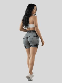 Foto 7 | Foto 7 | Set De 2 Short Biker Mujer Shores Deportivos Sh-063-px2 Gris Claro Y Rosa Dama Chort Gym