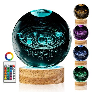 Foto 1 | Foto 1 | Lámpara Dcoriuntg Bola De Cristal Del Sistema Solar 3d De 3.15'' Con Led - Venta Internacional.