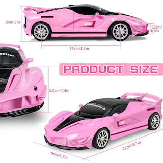 Foto 6 | Foto 6 | Coche Bloolilies 1:18 Con Mando A Distancia Color Rosa Con Faros Delanteros - Venta Internacional.