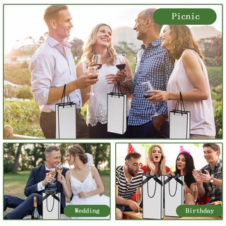 Foto 6 | Foto 6 | Engrowtic 12 Bolsas De Regalo Para Vino 14 X 8 X 33 Cm Reutilizables - Venta Internacional.