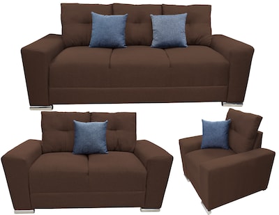 Foto 1 | Foto 1 | Sala Modular 3-2-1 El Bazar Store Suecia Chocolate Sofa Love Seat Sillon