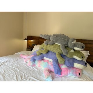 Foto 5 | Foto 5 | Almohada De Peluche Hofun4u De Piel De Cocodrilo  96 Cm  Color Gris - Venta Internacional.