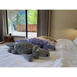 Foto 6 | Foto 6 | Almohada De Peluche Hofun4u De Piel De Cocodrilo  96 Cm  Color Gris - Venta Internacional.