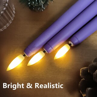 Foto 3 | Foto 3 | Set De Velas Led Cónicas Ni-jasw Sin Llama Led 28 Cm Mando A Distancia - Venta Internacional.