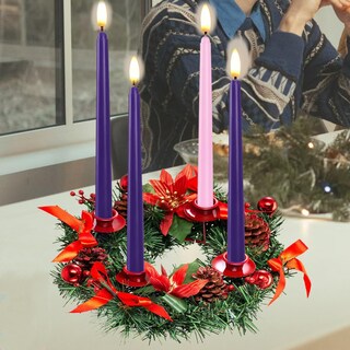 Foto 7 | Foto 7 | Set De Velas Led Cónicas Ni-jasw Sin Llama Led 28 Cm Mando A Distancia - Venta Internacional.