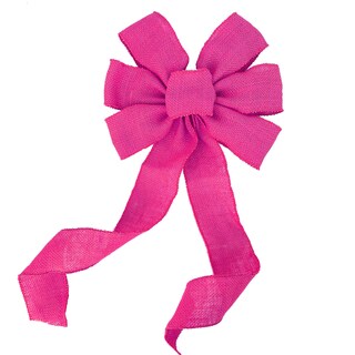 Foto 1 | Foto 1 | Lazo Decorativo De Cinta De Yute 25x46 Cm En Fucsia - Venta Internacional.
