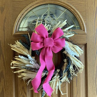 Foto 2 | Foto 2 | Lazo Decorativo De Cinta De Yute 25x46 Cm En Fucsia - Venta Internacional.