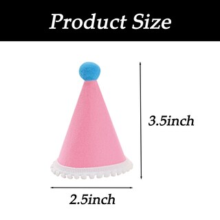 Foto 2 | Foto 2 | Set De Sombreros De Cumpleaños Para Mascotas Cellcacn Ajustables Con Pompones De 6 Cm - Venta Internacional.