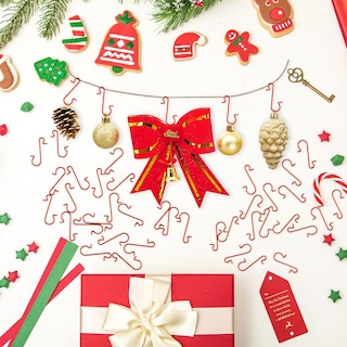 Foto 5 | Foto 5 | Paquete De 200 Ganchos Rojos Para Adorno Navideño 3 Cm Color Rojo - Venta Internacional.