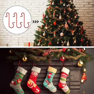 Foto 7 | Foto 7 | Paquete De 200 Ganchos Rojos Para Adorno Navideño 3 Cm Color Rojo - Venta Internacional.