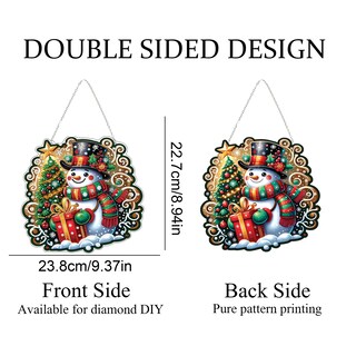 Foto 7 | Foto 7 | Kit De Pintura Artística Con Diamantes Jjfox Corona Navideña Con Forma De Muñeco De Nieve - Venta Internacional.