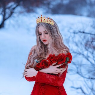 Foto 5 | Foto 5 | Tiara Crown Cieher Oro Y Rojo Boda Baile De Graduación Quinceañera - Venta Internacional.