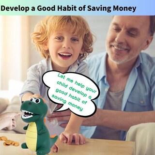 Foto 2 | Foto 2 | Money Bank Pakproly Dinosaurio Plástico Irrompible 17 X 14 X 21 Cm - Venta Internacional.