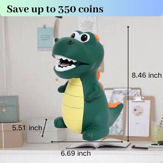 Foto 5 | Foto 5 | Money Bank Pakproly Dinosaurio Plástico Irrompible 17 X 14 X 21 Cm - Venta Internacional.