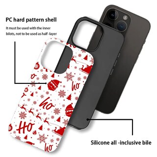 Foto 4 | Foto 4 | Funda De Teléfono Híbrida A Prueba De Golpes Para Iphone 14 Pro Max Christmas - Venta Internacional.