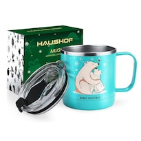 Taza De Café Aislante Haushof  414 Ml  Tapa De Acero Inoxidable - Venta Internacional.