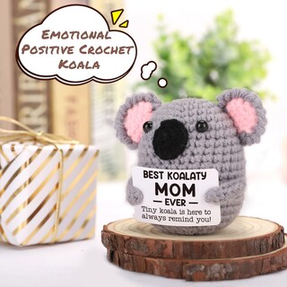 Foto 6 | Foto 6 | Figura De Juguete Nevernerve Hecha A Mano A Ganchillo Para Mamá Koala Regalo De 5 X 8 X 9 Cm - Venta Internacional.
