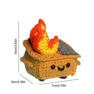 Foto 7 | Foto 7 | Figura Ifslqnx Contenedor De Basura De Ganchillo Felpa 8 5 Cm Paquete De 3 - Venta Internacional.