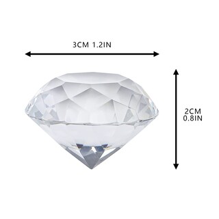 Foto 3 | Foto 3 | Figuras Hdcrystalgifts 12 Unidades Cristal Transparente Gemas De 3 Cm - Venta Internacional.