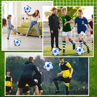 Foto 5 | Foto 5 | Balones De Fútbol Sappy Tamaño 3 Azul Y Blanco Con Bomba Y Bolsa - Venta Internacional.