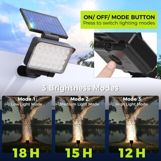 Foto 4 | Foto 4 | Lámpara De Jardín Exterior Impermeable Auderwin Con Foco Solar - Venta Internacional.