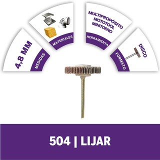 Foto 5 | Foto 5 | Lijadora Flapwheel Dremel 504 Herramienta Giratoria Con Vástago De 4 8 Mm Grano 80 - Venta Internacional.