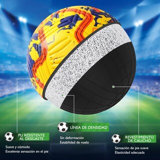 Foto 3 | Foto 3 | Balón Fútbol Soccer No. 5 Eo Safe Imports Esi-21983 Amarillo