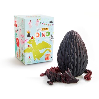 Foto 1 | Foto 1 | Huevo De Pascua Dragon Toy Usoway 38 Cm Impreso En 3d Rojo Y Negro - Venta Internacional.