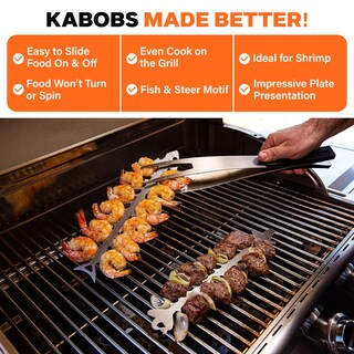 Foto 3 | Foto 3 | Set De Brochetas De Acero Inoxidable Para Parrilla Proud Grill Slide & Serve - Venta Internacional.