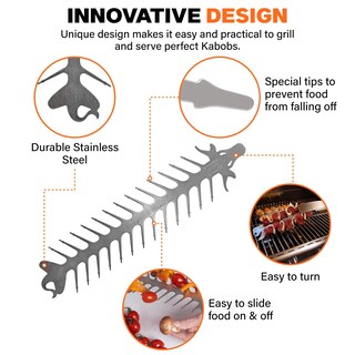 Foto 4 | Foto 4 | Set De Brochetas De Acero Inoxidable Para Parrilla Proud Grill Slide & Serve - Venta Internacional.