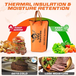 Foto 6 | Foto 6 | Manta Para Comer Carne Para Barbacoa Saluvibe 38 X 53 X 18 Cm Color Naranja - Venta Internacional.