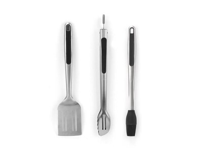 Foto 3 | Foto 3 | Juego De Herramientas Para Asar Grill Mark Acero Inoxidable Negro Y Plateado 3 Piezas - Venta Internacional.