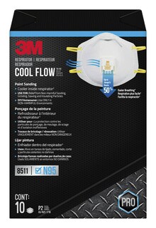 Foto 1 | Foto 1 | Respirador 3m N95 8511 Con Válvula De Flujo Frío Paquete De 10 Unidades Aprobado Por El Niosh - Venta Internacional.
