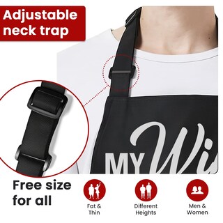 Foto 4 | Foto 4 | Delantal Sandjest Para Hombre Con Bolsillos Para Barbacoa Y Asar En La Cocina - Venta Internacional.