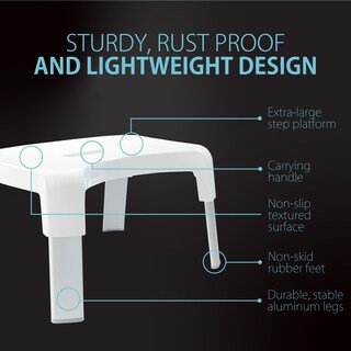 Foto 3 | Foto 3 | Banqueta Para Baño Better Living Smart Con Patas De Aluminio Blanco - Venta Internacional.