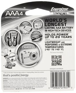 Foto 2 | Foto 2 | Batería Energizer Ultimate Lithium Aaa L92bp-4 (paquete De 4) - Venta Internacional.
