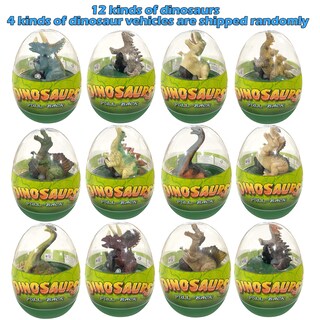 Foto 2 | Foto 2 | Huevos De Pascua Con Coches Retráctiles De Dinosaurio Para Niños Paquete De 4 - Venta Internacional.