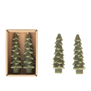 Foto 1 | Foto 1 | Juego De 2 Piezas Cónicas Con Forma De Árbol Diseño Cooperativo Con Forma De Árbol De Candle Creative - Venta Internacional.